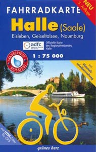 Fahrradkarte Halle (Saale) Eisleben, Geiseltalsee, Naumburg