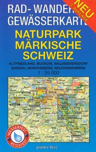 Rad- und Wanderkarte + Gewässerkarte Naturpark Märkische Schweiz