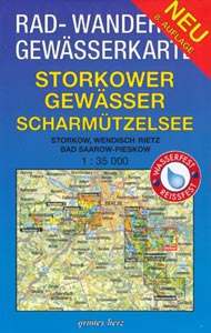 Rad- und Wanderkarte + Gewässerkarte Storkower Gewässer, Scharmützelsee