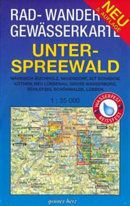 Rad- und Wanderkarte + Gewässerkarte Unterspreewald